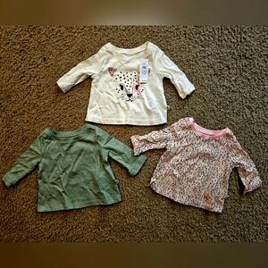 3 Long Sleeve Baby Gap Shirts